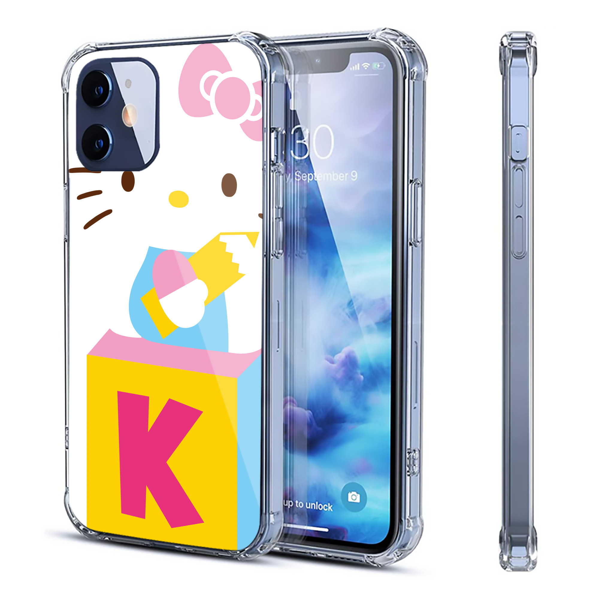 （画像用） Hello Kitty ハローキティ 【iPhone 12シリーズ対応】透明スマホケース（クリアソフトケース）